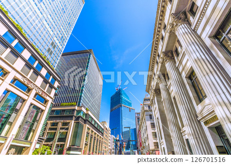 5 月 28 日,日本東京城市景觀。展望三井住友信託銀行與日本橋一丁目的再開發案。在新的時代... 5 月 28 日,日本東京城市景觀。展望三井住友信託銀行與日本橋一丁目的再開發案。在新的時代... 126701516