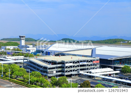 [Hiroshima Prefecture] Hiroshima Airport terminal on a clear day 126701943