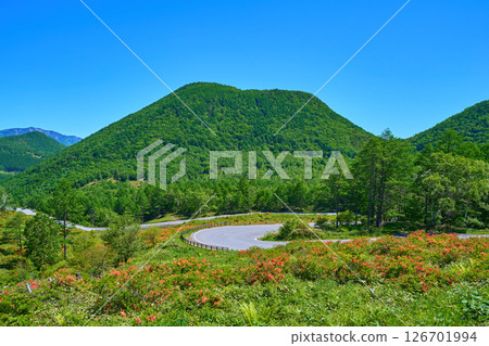 從長野縣東禦市的東三妻戀線（縣道94號）出發，前往蓮月辻聚落、棧敷山、鍋谷山等湯之丸高原 126701994