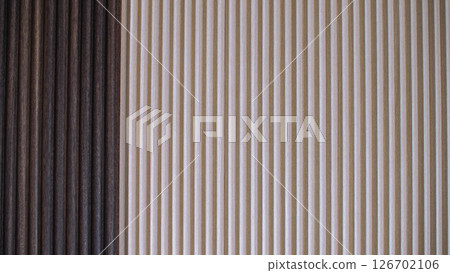 Vertical Wooden Slat Wall Texture, Dark and Light Contrast 126702106