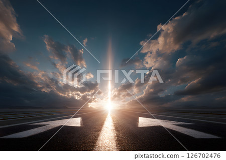 Road and clouds leading to hope Road and clouds leading to hope 126702476