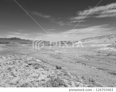 Beautiful view of nature. Black and white photo. 126703063