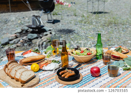 Camping meal 126703585