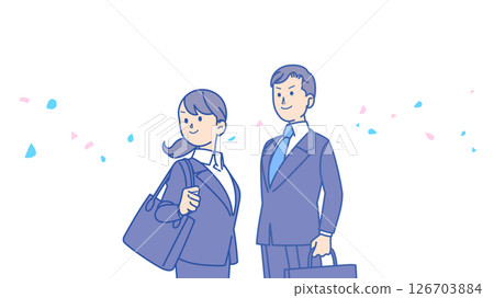 Illustration of a man in a suit 126703884