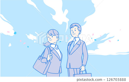 Illustration of a man in a suit 126703888