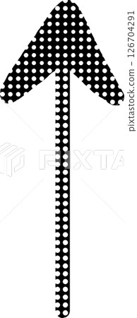 Hand drawn black dotted up arrow icon Hand drawn black dotted up arrow icon 126704291