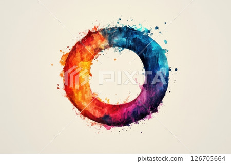 A colorful circle with a white background 126705664