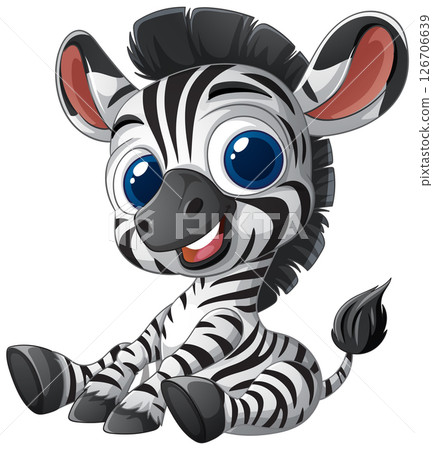 Adorable Baby Zebra Illustration Adorable Baby Zebra Illustration 126706639