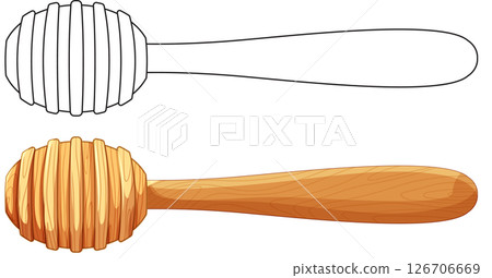 Honey Dipper Vector Illustration Honey Dipper Vector Illustration 126706669