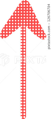 Hand drawn up arrow icon with red dots Hand drawn up arrow icon with red dots 126706784