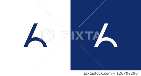 Modern and simple h logo design 126708290