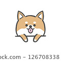 A Shiba Inu popping out 126708338