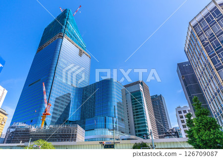 Tokyo cityscape, Japan, May 28th. View of the redevelopment projects in Nihonbashi and Nihonbashi 1-chome. In a new era... Tokyo cityscape, Japan, May 28th. View of the redevelopment projects in Nihonbashi and Nihonbashi 1-chome. In a new era... 126709087