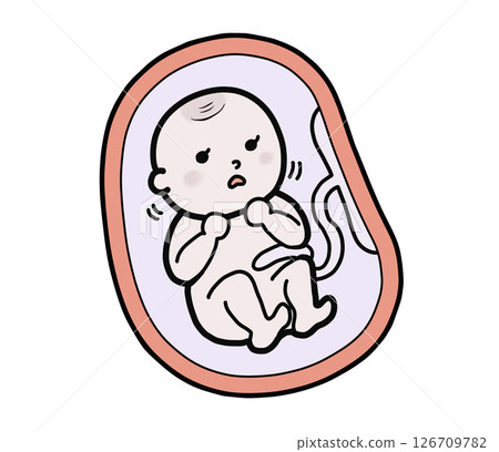 Illustration of a baby in the mother's womb (moving) 126709782