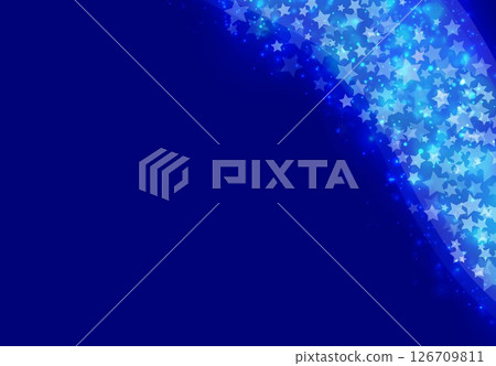 深藍色背景上有許多閃閃發光的小星星 126709811