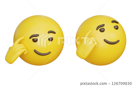 gesture with an arrogant expression Emoji 3D Icon gesture with an arrogant expression Emoji 3D Icon 126709830