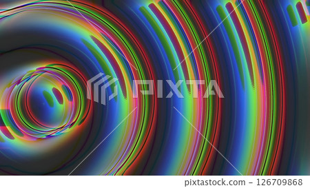 帶有霓虹燈的抽象圓圈圖案 帶有霓虹燈的抽象圓圈圖案 126709868