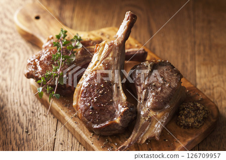 Lamb chop steak 126709957