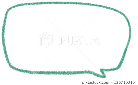 A simple handwritten square speech bubble 126710310