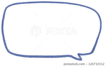 A simple handwritten square speech bubble 126710312