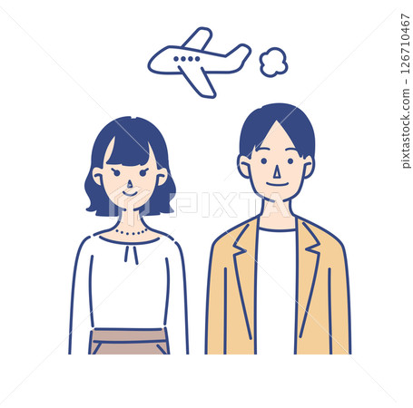 情侶去旅行的插畫 126710467