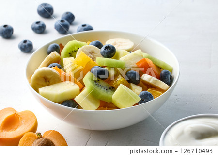 bowl of fresh fruit salad bowl of fresh fruit salad 126710493
