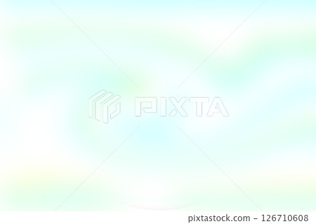 Refreshing new green blurred gradation background illustration material - pale green-blue color - light blue 126710608
