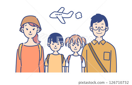 Family travel illustration 126710732