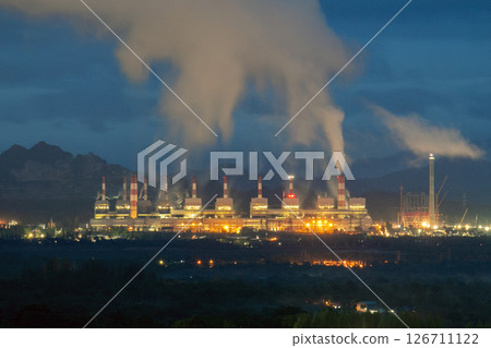 Mine Mae Moh coal-fired power plant in Thailand. 126711122