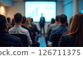 Dynamic Blurred Business Meeting in Modern Office 126711375