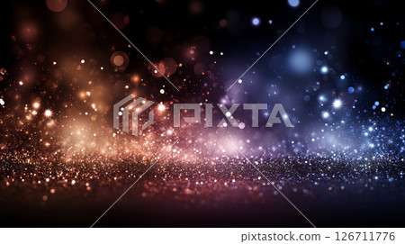 American flag and bokeh background with fireworks and copy space for Independence Day 4th of July and other holidays. Election Day in the USA. America Day. Festive Mood on President's Day 126711776