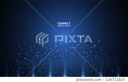 Abstract technology background with Big data. Internet connection, abstract sense of science and technology analytics concept graphic design. Vector illustration 126711825