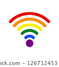 Rainbow WiFi Symbol for LGBTQ ConneRainbow WiFi Symbol for LGBTQ Connectivity ctivity. Vector illustration 126712453