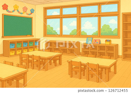 Kindergarten classroom illustration 126712455