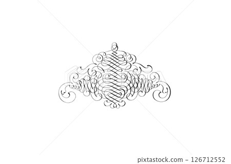 Classic calligraphy pattern 126712552