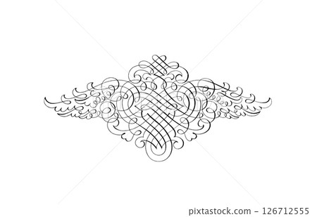 Classic calligraphy pattern Classic calligraphy pattern 126712555