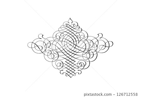 Classic calligraphy pattern Classic calligraphy pattern 126712558