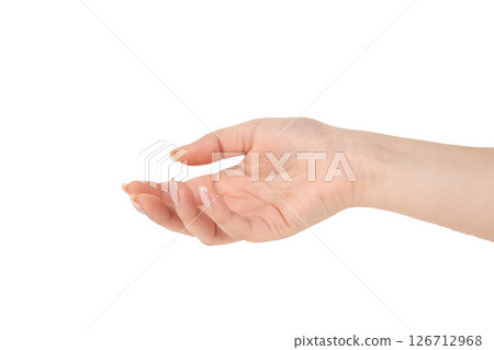 hand gesture hand on isolated background 126712968
