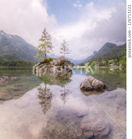 View of Hintersee lake in Berchtesgaden National Park Bavarian Alps, Germany View of Hintersee lake in Berchtesgaden National Park Bavarian Alps, Germany 126713222