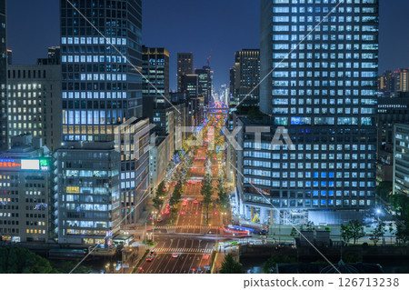 大阪禦堂筋夜景:世博期間限時亮燈 大阪禦堂筋夜景:世博期間限時亮燈 126713238