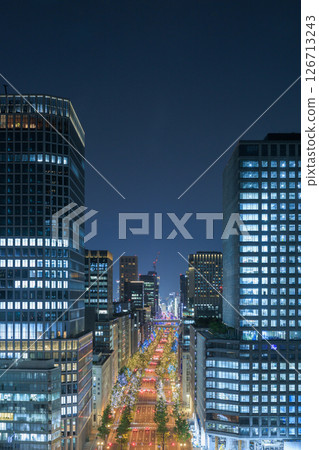 Night view of Osaka's Midosuji: Limited-time illumination during the Expo Night view of Osaka's Midosuji: Limited-time illumination during the Expo 126713243