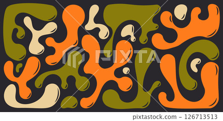 Funky liquid shapes pattern Funky liquid shapes pattern 126713513