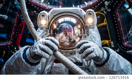Exploration in Space With Astronaut on a Mission 126713916