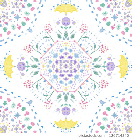 繡球花曼陀羅-雨季花卉圖案 繡球花曼陀羅-雨季花卉圖案 126714240