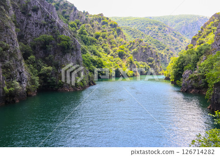 View of Matka canyon near Skopje, North Macedonia 126714282