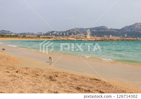 Scenic view of Prado beach in Marseille, France 126714302