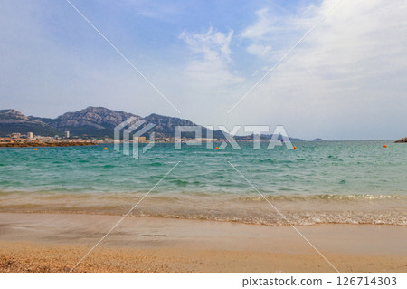 Scenic view of Prado beach in Marseille, France Scenic view of Prado beach in Marseille, France 126714303