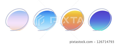 圓框材質 - 漸層色 - 日出/晴空/黃昏/月夜 126714793