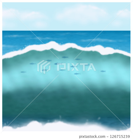 魚兒在海浪中游動 魚兒在海浪中游動 126715239