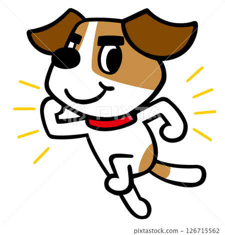 Jack Russell Terrier dog character, smug face, random pose 126715562